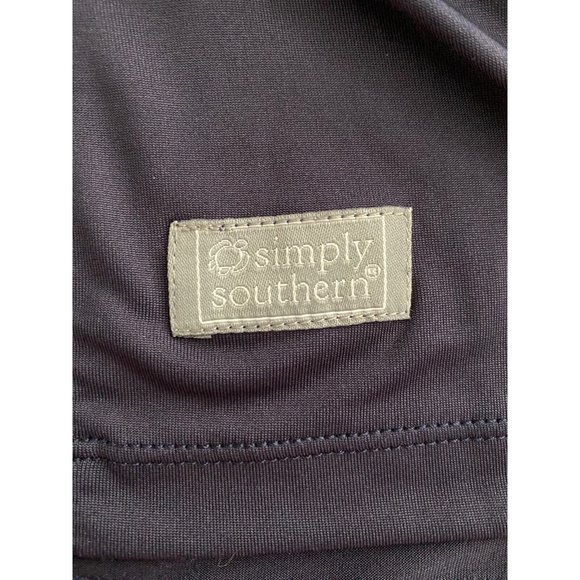 Womens SIMPLY SOUTHERN Nylon Stretch Jacket Full Zip Size Small Navy Blue‎ Gold - Picture 5 of 10